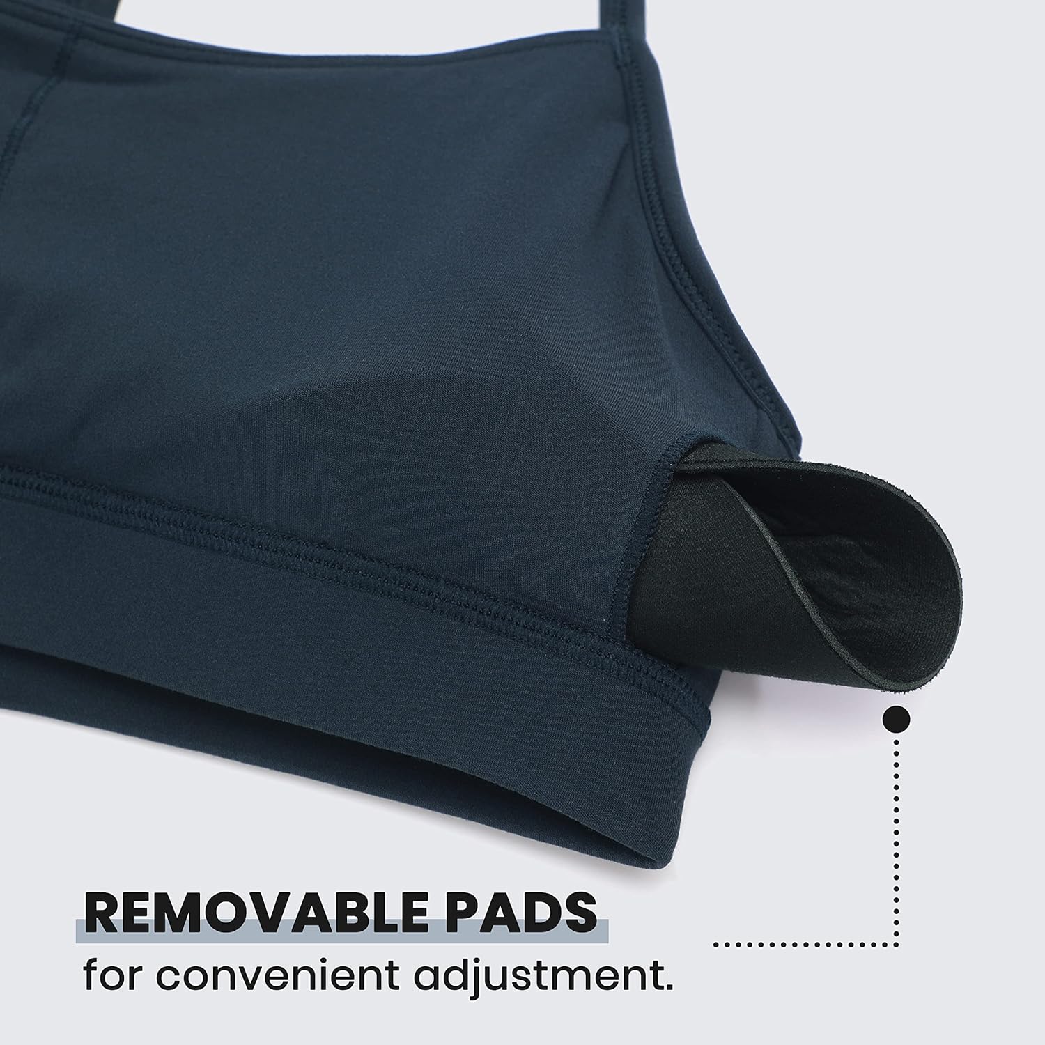 Detalle de CRZ YOGA Butterluxe Padded Sports Bra – Low Impact Y Back, Strappy Racerback for Yoga and Light Workouts