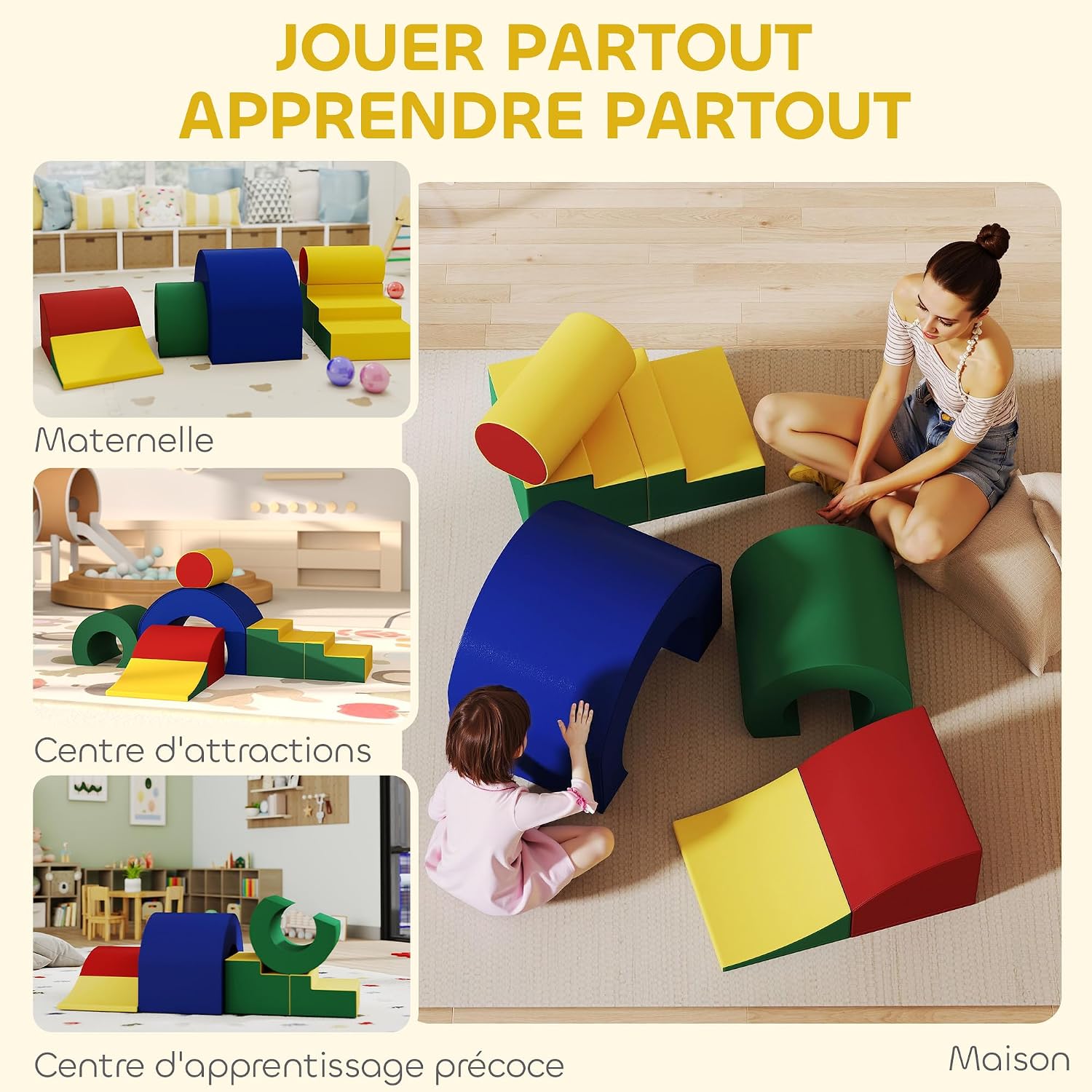 Thumbnail 5 de AIYAPLAY Parcours motricité bébé modulable