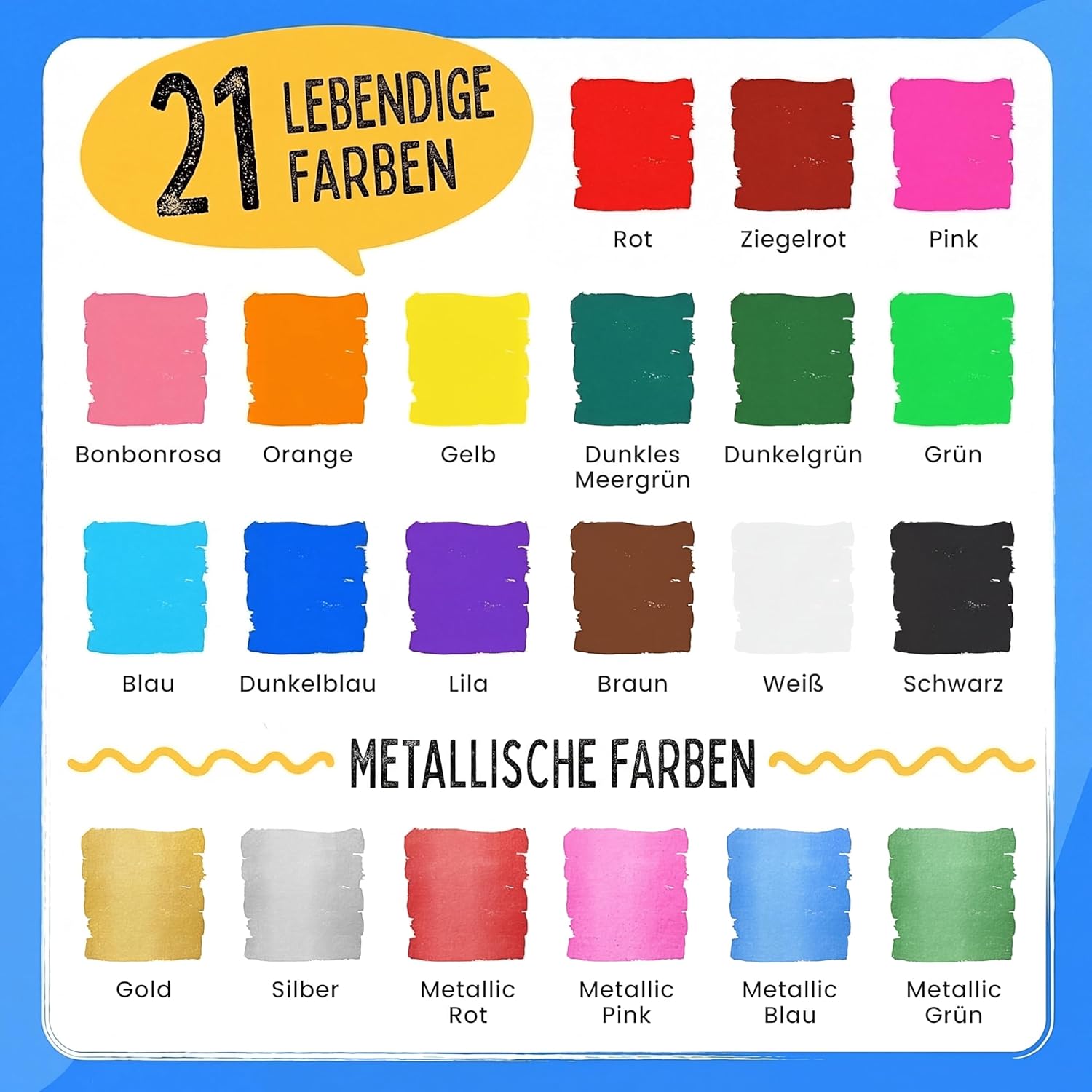 Thumbnail 1 de Chalkola 21 Kreidestifte für abwischbare Fenster- und Tafelbilder (21 Stifte, 1 mm) – Kreidemarker & Glasstifte