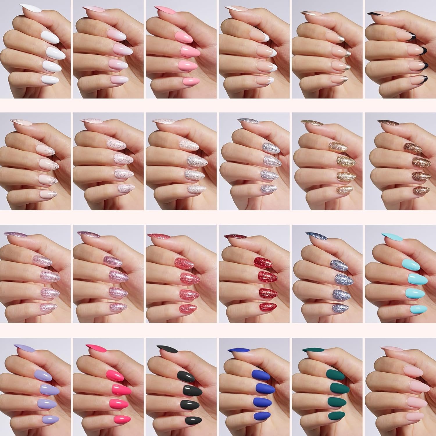 Detalle 2 de Beetles Press on Nails Kit 720pcs short almond press-ons 💅