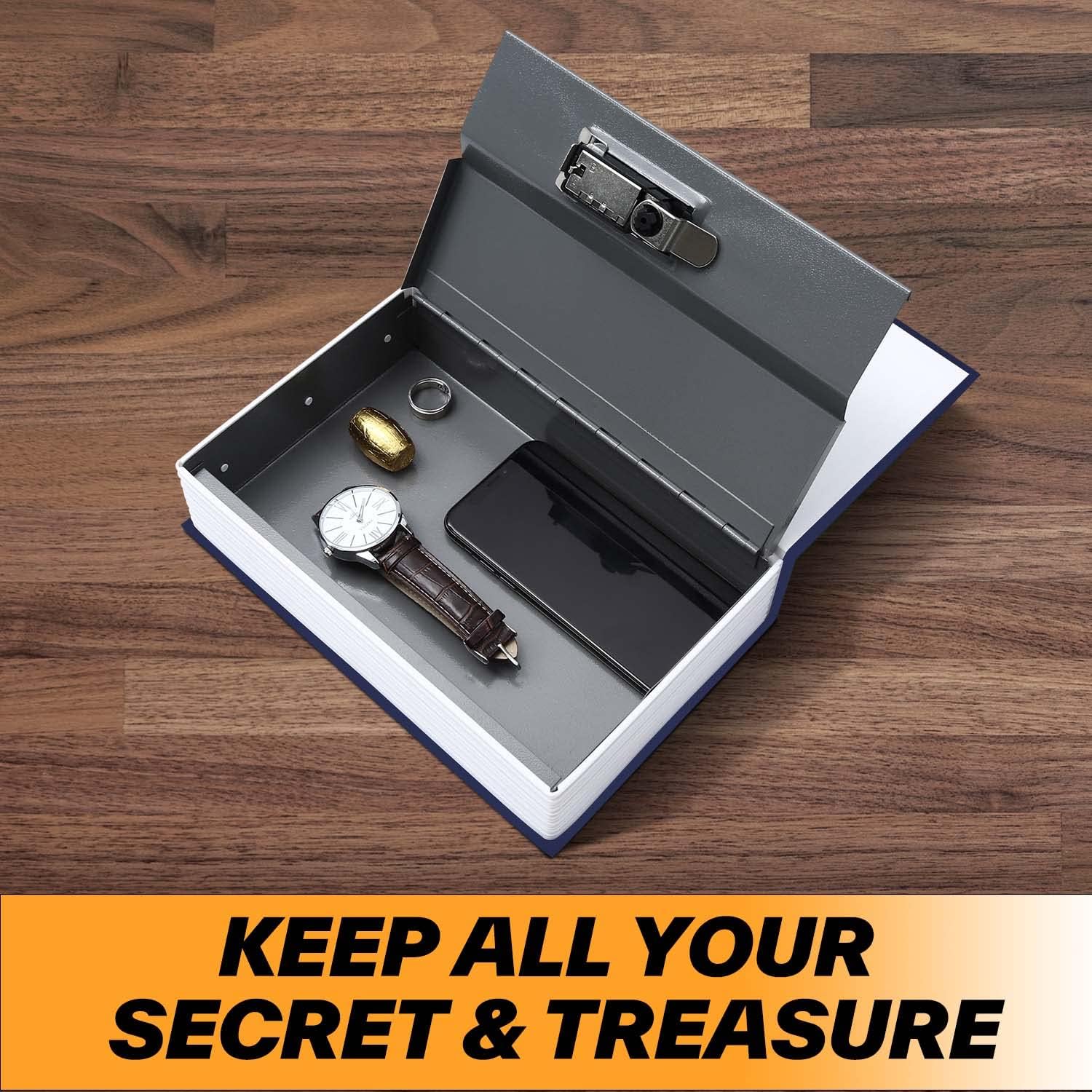 Detalle de Ohuhu Book Safe with 3‑digit Lock 24.1cm