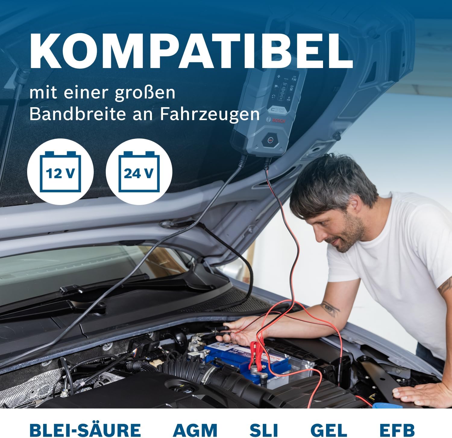 Thumbnail 3 de Bosch C70 Batterieladegerät 10 A 🔌