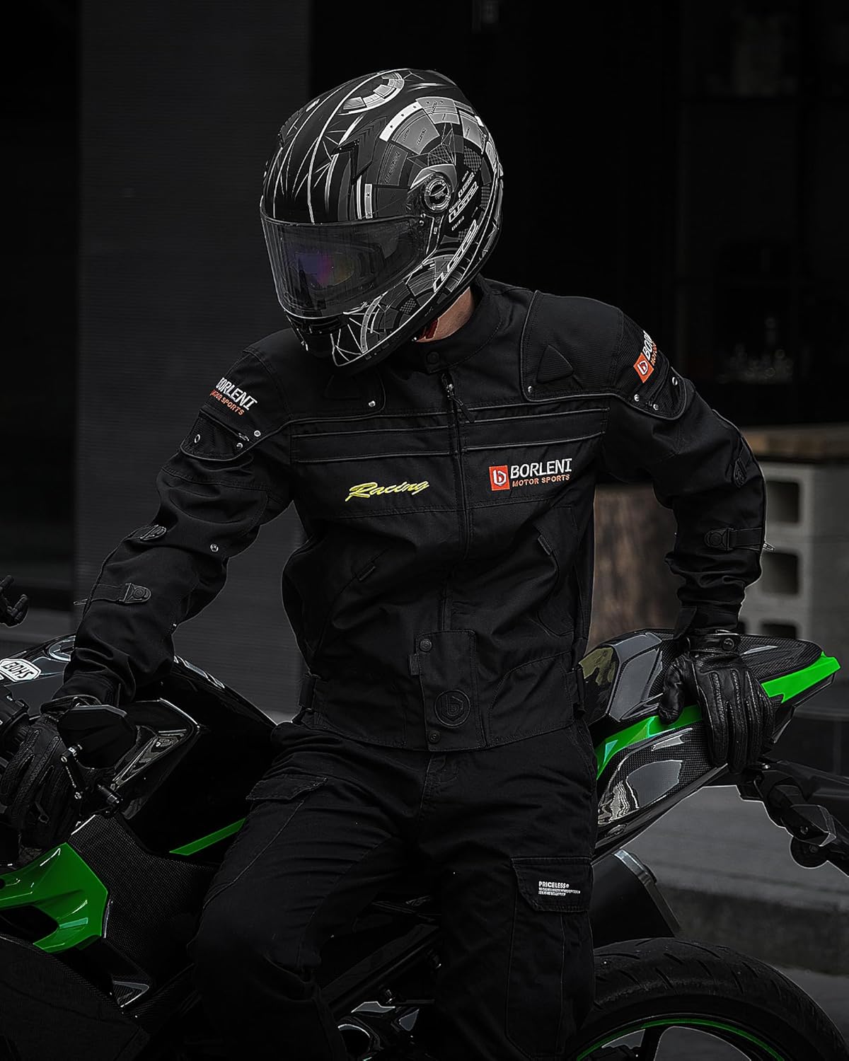 Thumbnail 1 de Veste de moto BORLENI coupe-vent marron, taille M ⚙