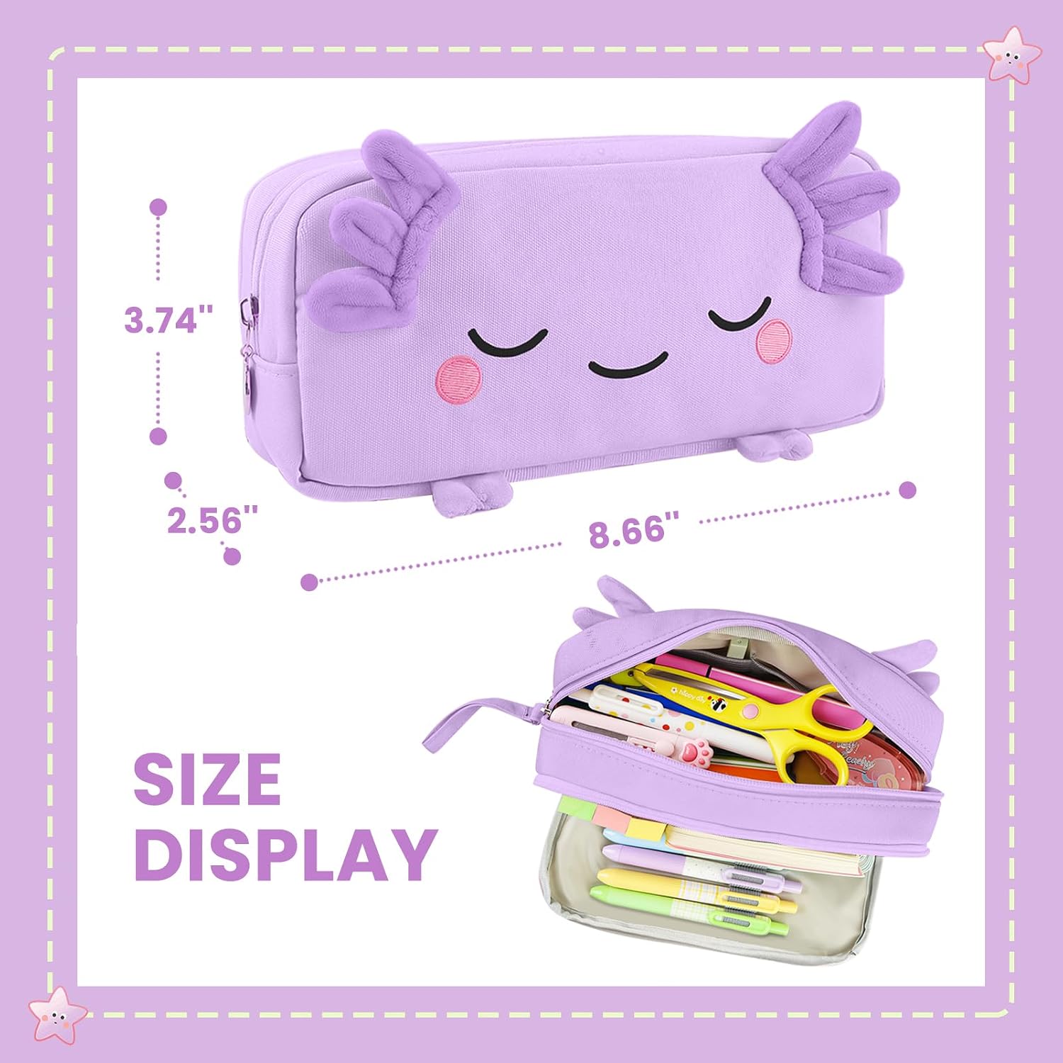 Detalle de EHZYP Axolotl Pencil Case, 900D Canvas