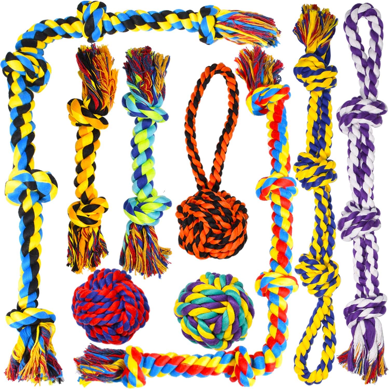 Thumbnail 6 de SHARLOVY 5-Knot Cotton Rope Tug Dog Toy (Extra Large, for Large & Aggressive Chewers)