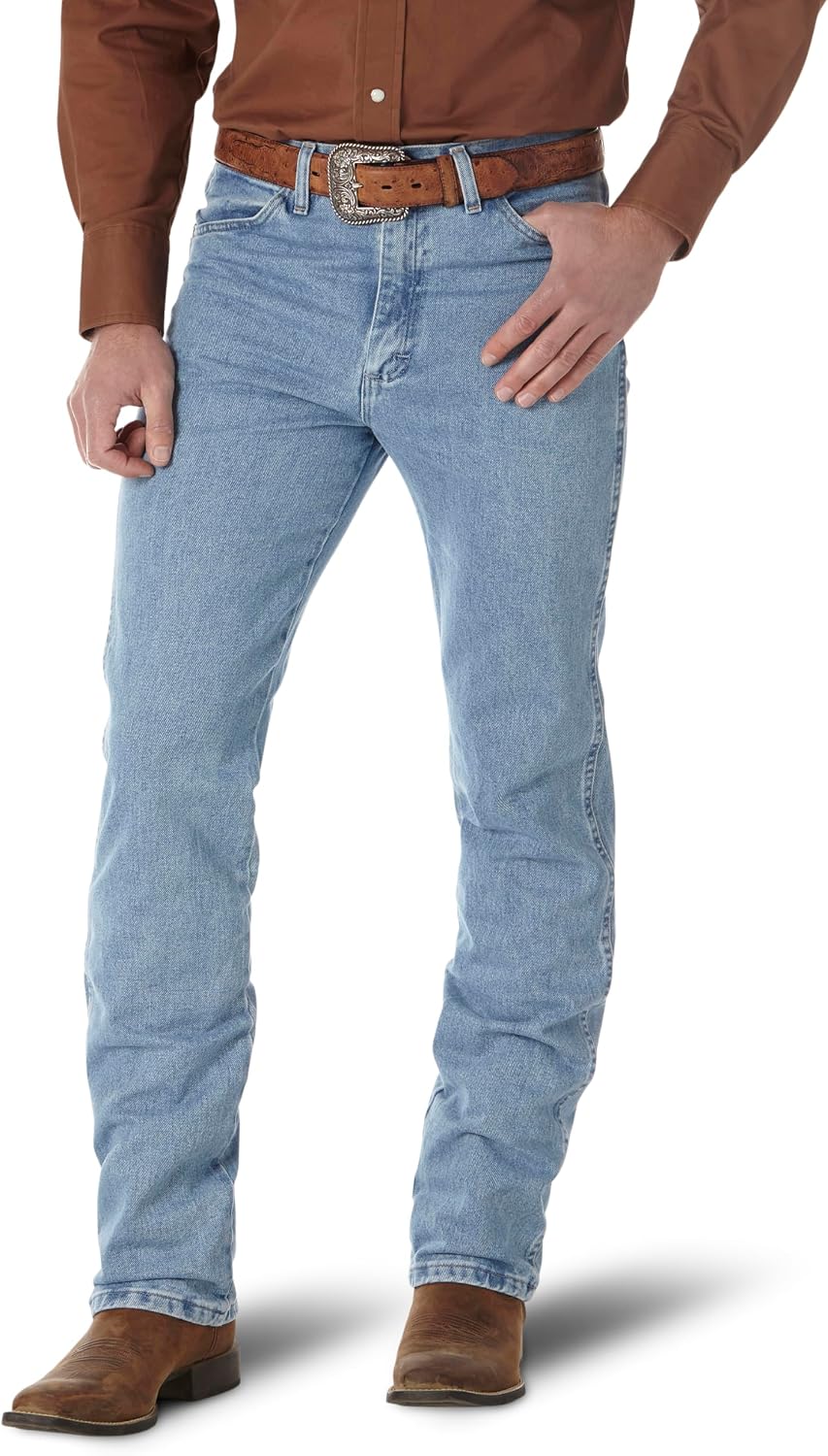 Detalle de Wrangler 0936 Cowboy Cut Slim Fit – męskie jeansy w stylu western