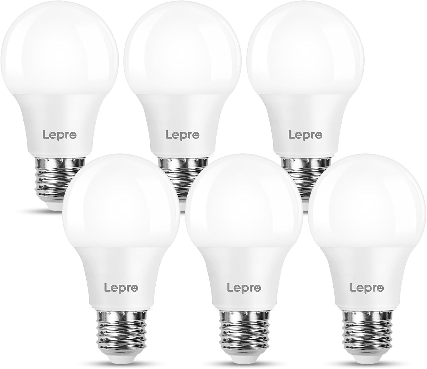 Detalle de Lepro E27 LED Bulb 8.5W, 806lm, 2700K Warm White – 6 Pack by Lighting EVER