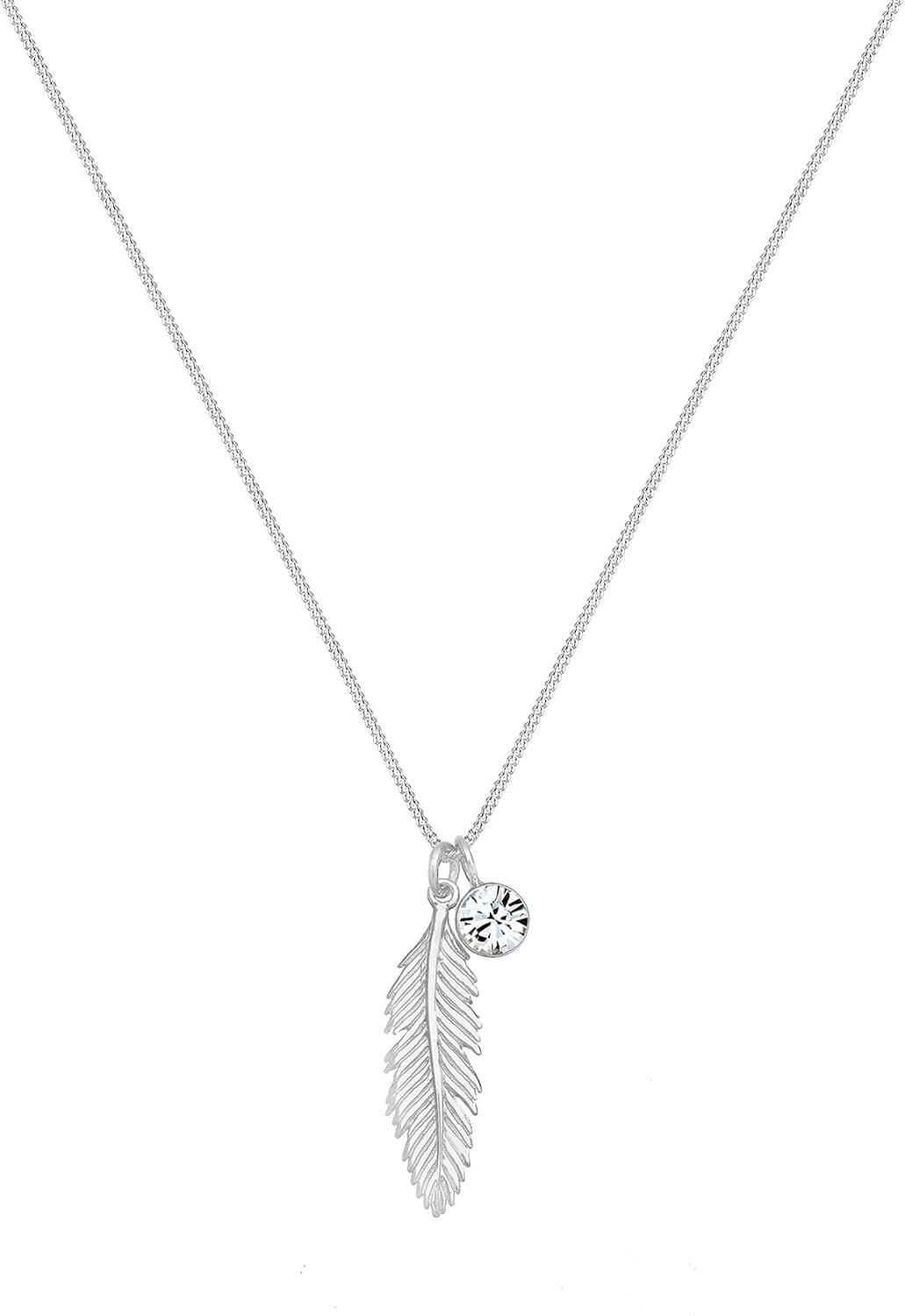 Detalle 2 de Elli Halskette Damen Feder Anhänger Boho – 925 Sterling Silber