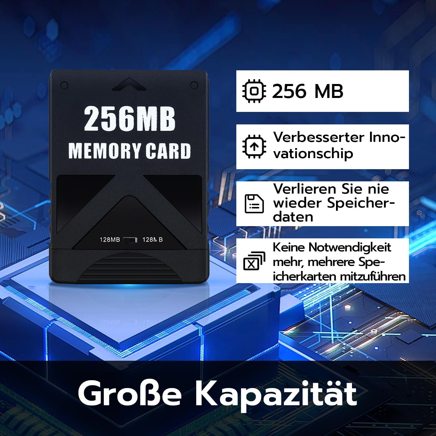 Detalle de Wigearss PS2 Speicherkarte 256 MB