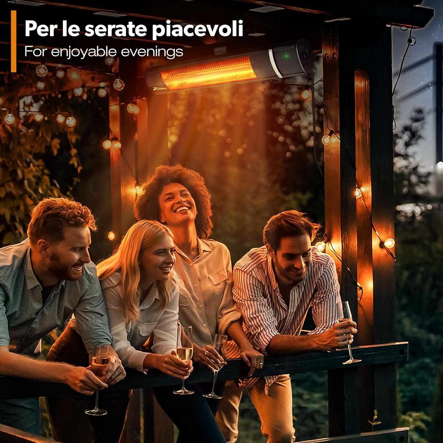 Thumbnail 5 de TRESKO Stufa a Infrarossi 2000W con telecomando