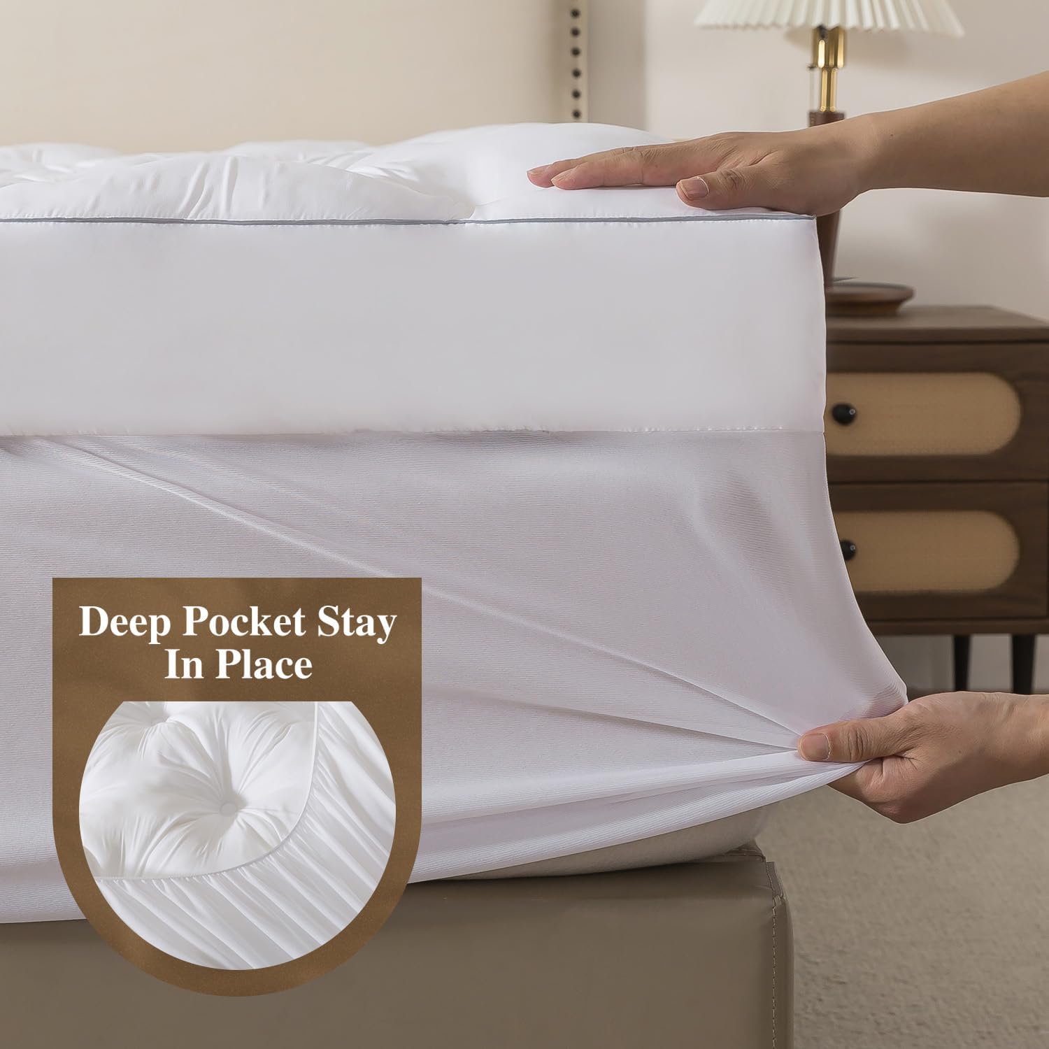 Thumbnail 4 de WhatsBedding Memory Foam Mattress Topper, King