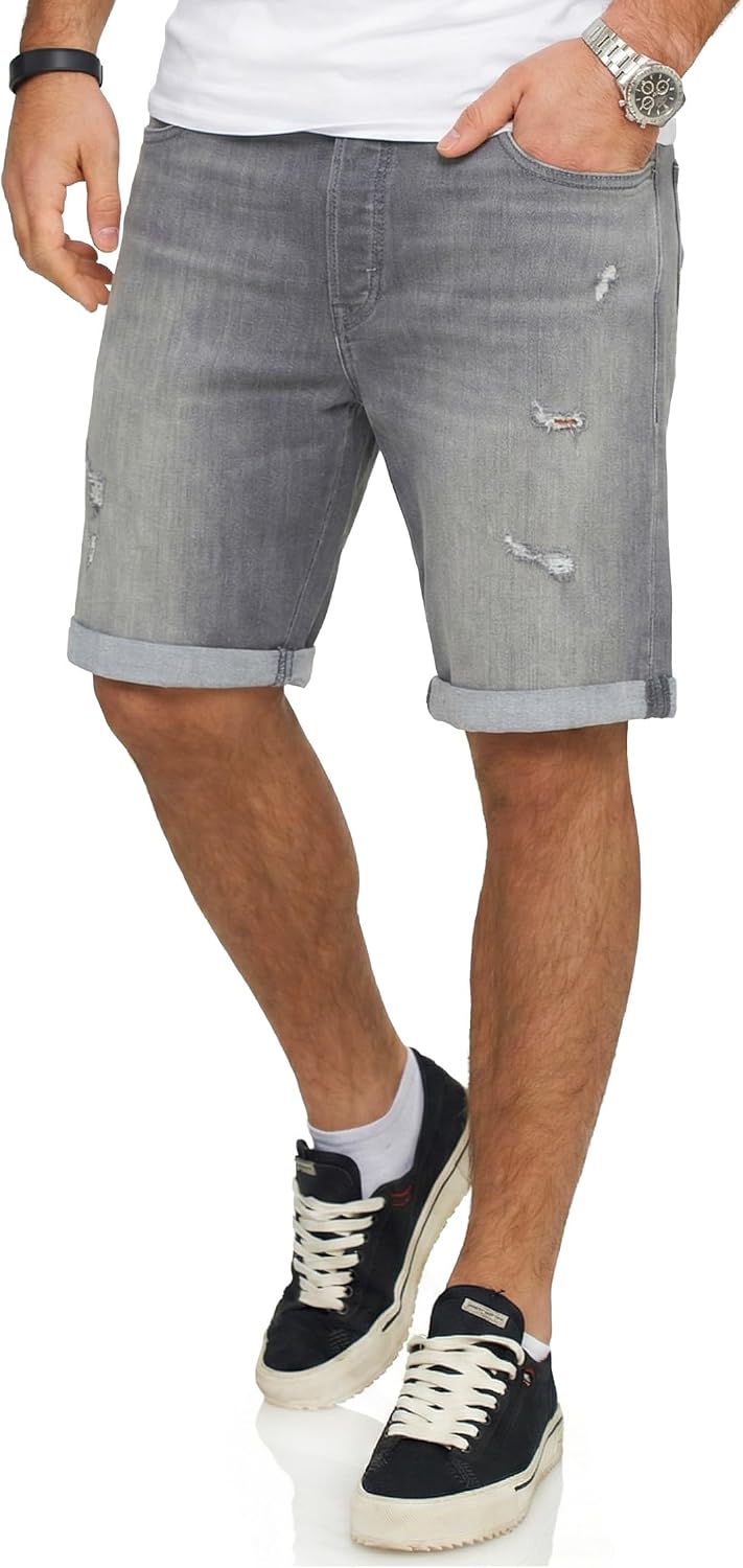 Detalle de JACK & JONES Infinity Herren Jeans Shorts Rick Bermuda Used Look