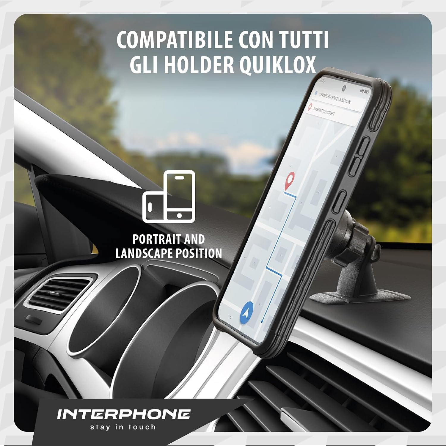 Detalle de INTERPHONE Porta Cellulare Cruscotto 360°