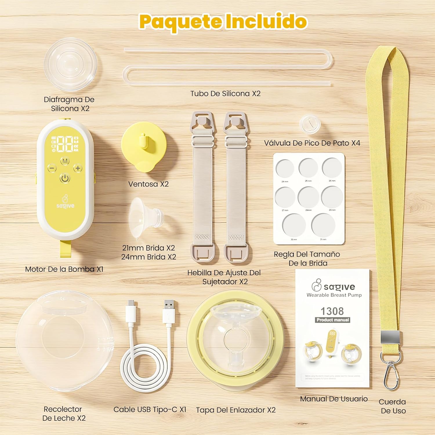 Thumbnail 4 de Saglve Sacaleches Eléctrico manos libres 300mmHg