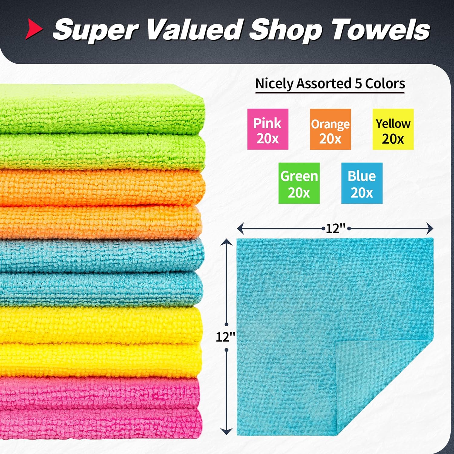 Thumbnail 1 de FIXSMITH Microfiber Cleaning Cloth 100 Pack 🧽