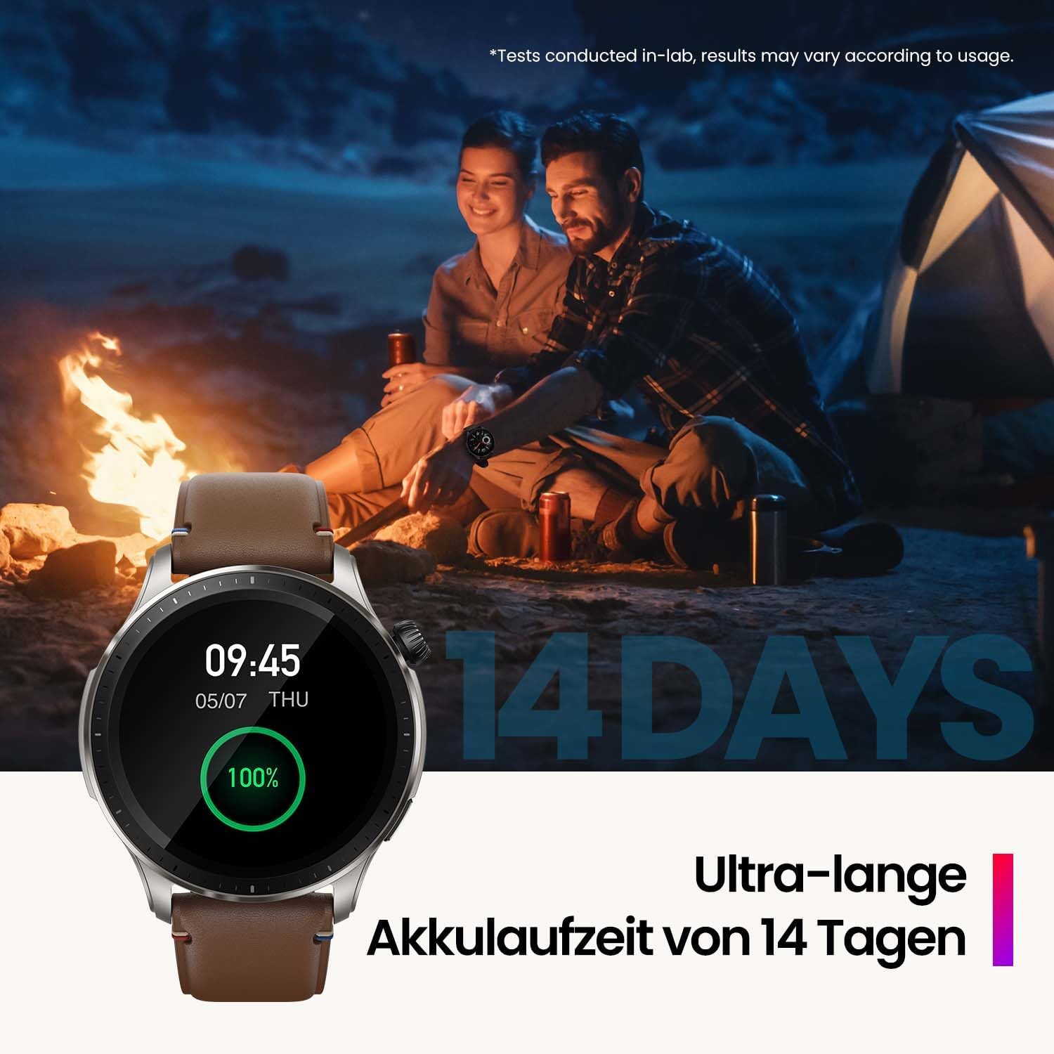 Detalle de Amazfit GTR 4 Smartwatch mit Bluetooth-Telefonie, Musikspeicher und 1,43'' AMOLED-Display