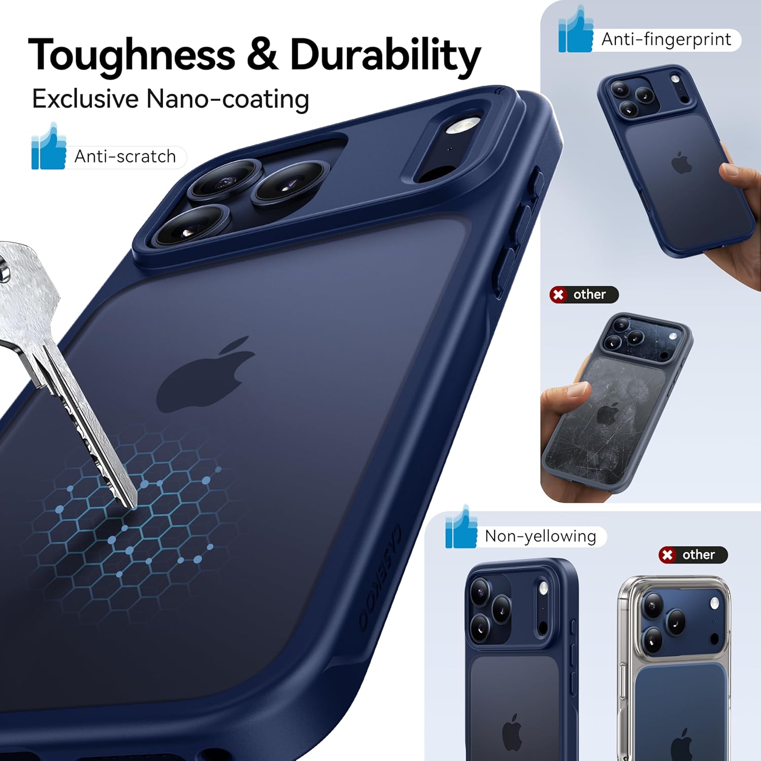Thumbnail 3 de CASEKOO Armor Shockproof Case for iPhone 17 Pro Max – Blue, 16FT Military-Grade Protection
