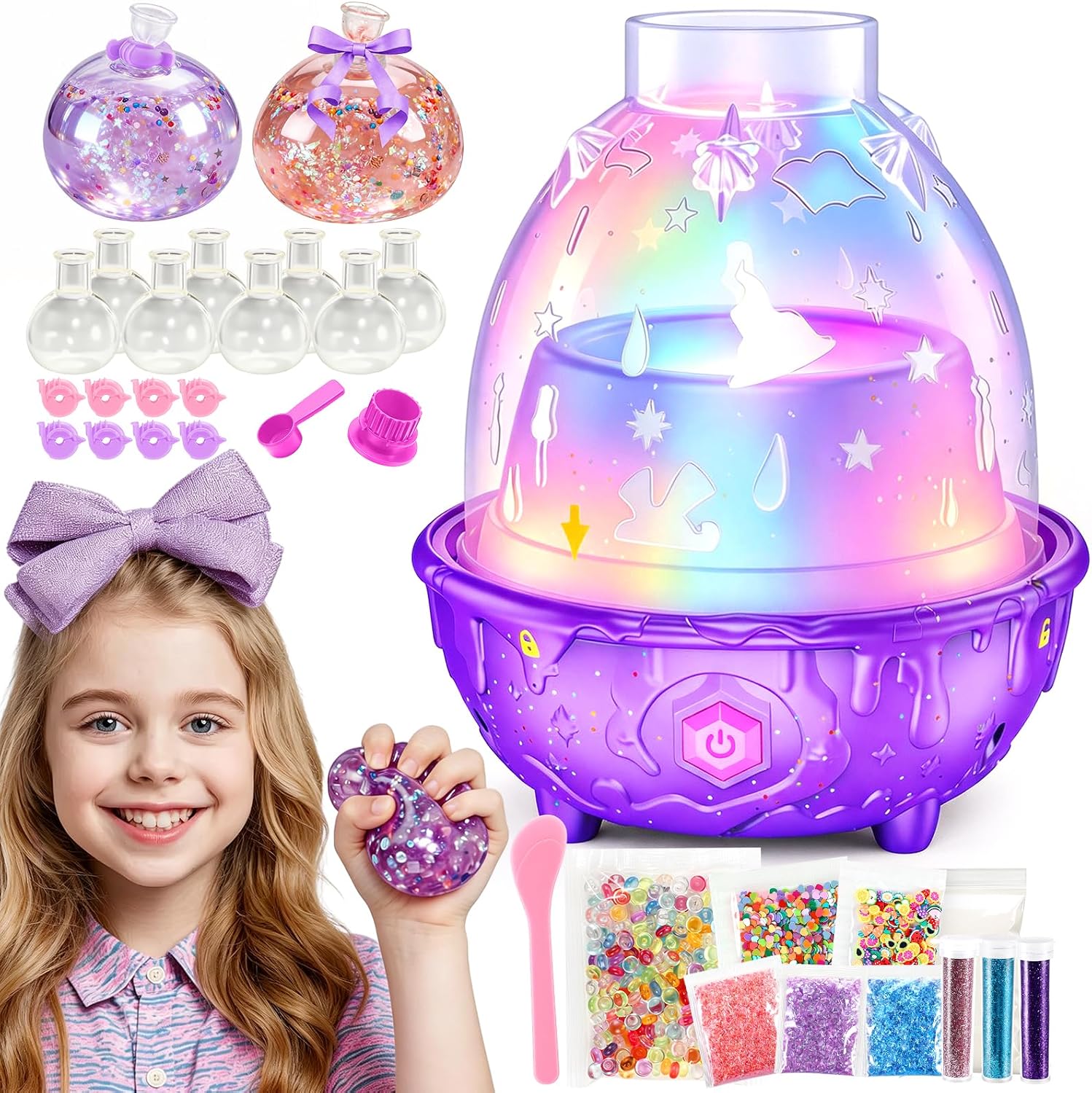 Detalle de HCHILDHOOD DIY Squishy Making Kit with Auto-Inflation, 8 Balloons and Reusable Clips