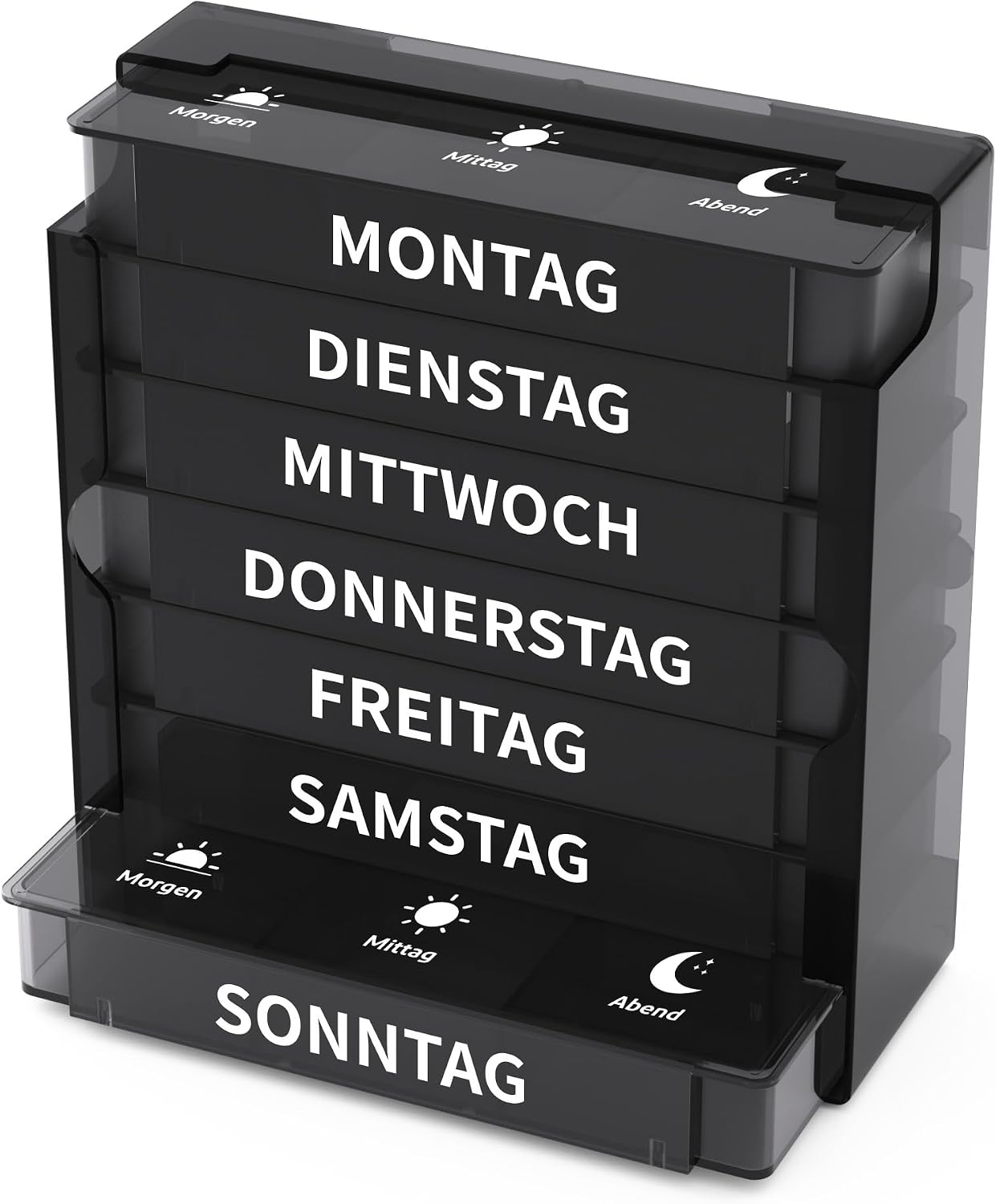 Detalle de 7-Tage Pillenbox Opret mit 3 Fächern