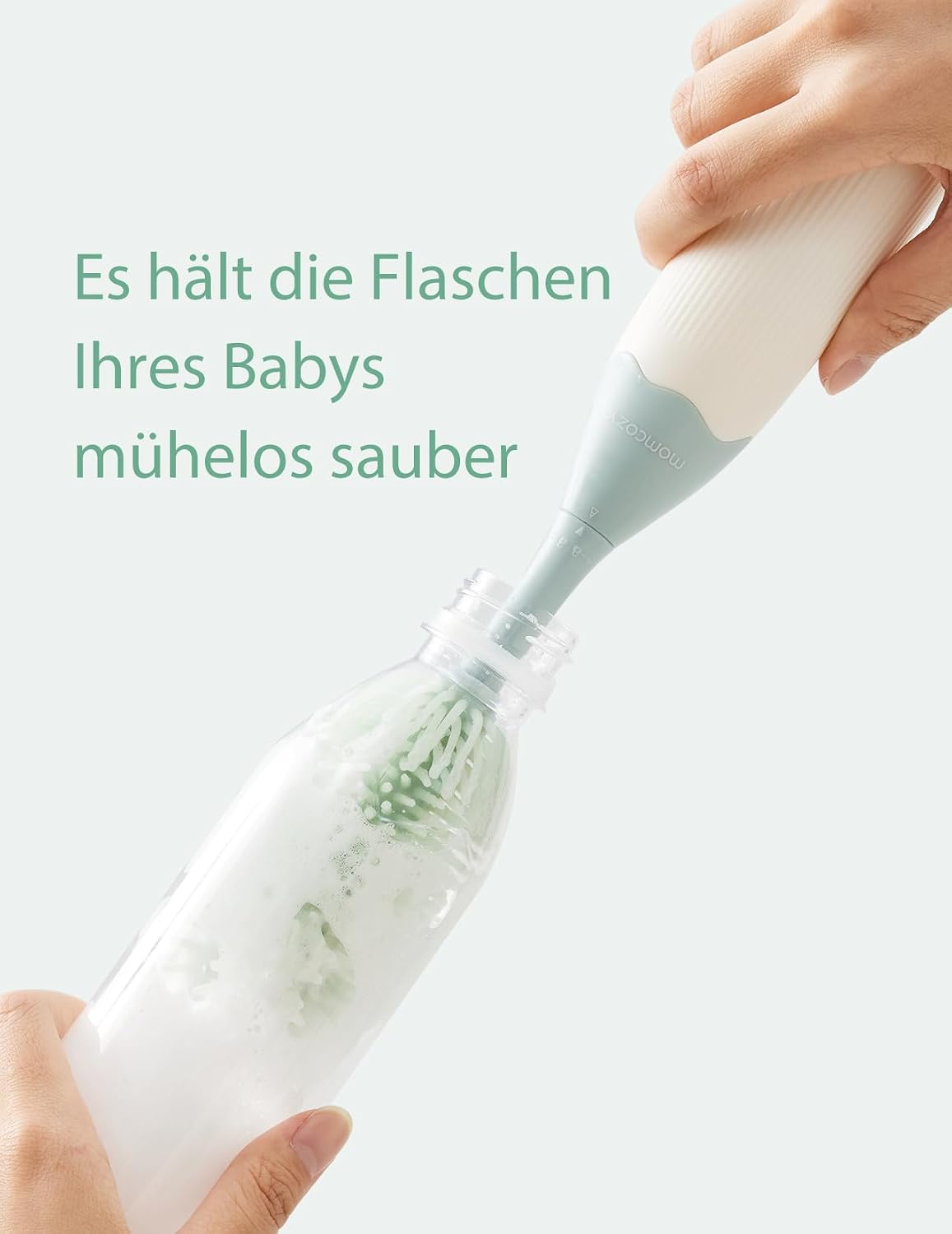 Thumbnail 4 de Momcozy Baby Flaschenbürste Set mit Druck-Schaumtechnologie – 360° Reinigung, BPA-frei