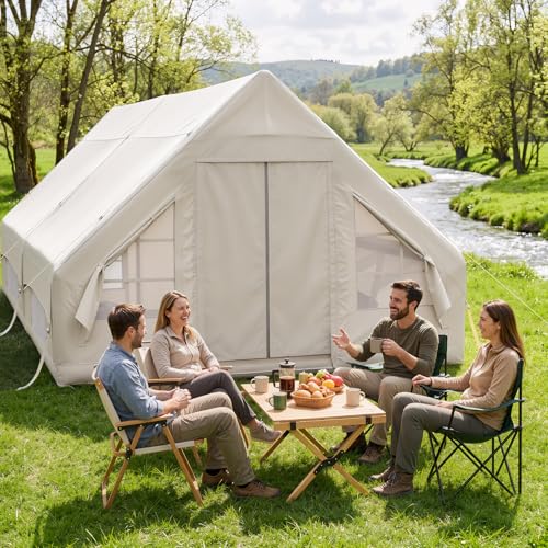 Detalle de Hawthyhome Aufblasbares Zelt 3x4m – schneller Aufbau, wasserdichtes Oxford-Gewebe, 4–8 Personen