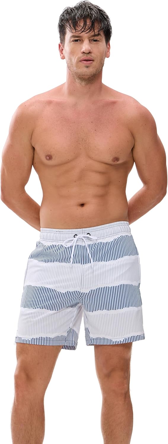 Thumbnail 3 de Badehose Herren 2-in-1 Schnelltrocknend – Kfnire Badeshorts mit Innenhose, Reißverschlusstaschen und Kordelzug