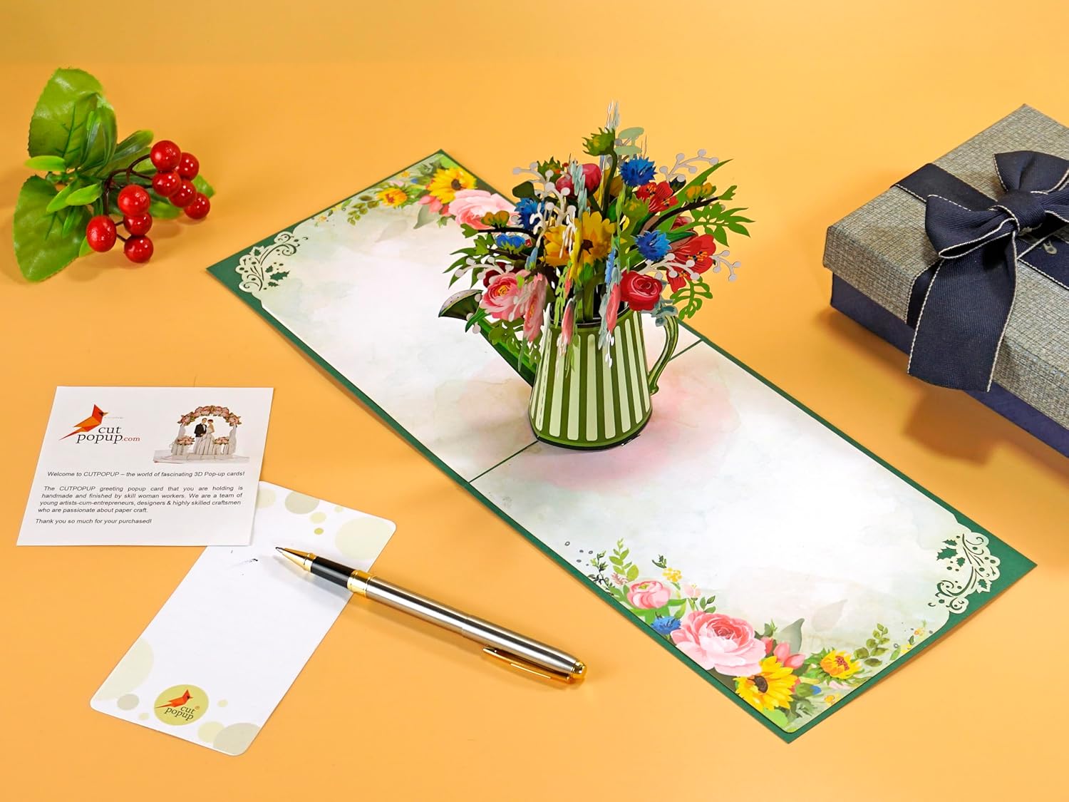 Thumbnail 5 de Cutpopup Watering Can – Flower Pop Up Card: Blumen-Popup-Karte von CUT POPUP.COM