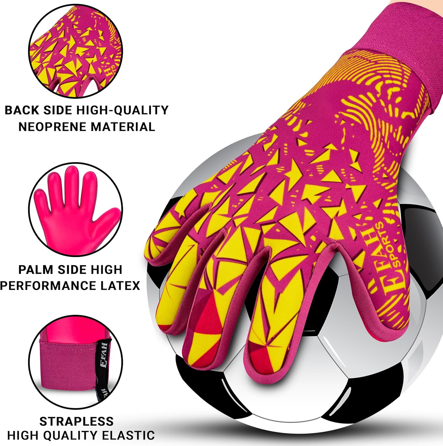 Thumbnail 1 de EFAH SPORTS Goalkeeper Gloves for Youth with Strong Grip
