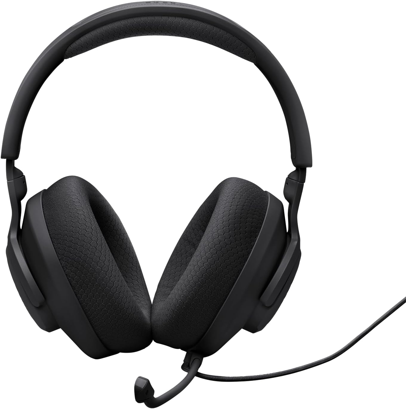 Detalle de JBL Quantum 100M2: auriculares gaming con sonido envolvente y micrófono desmontable