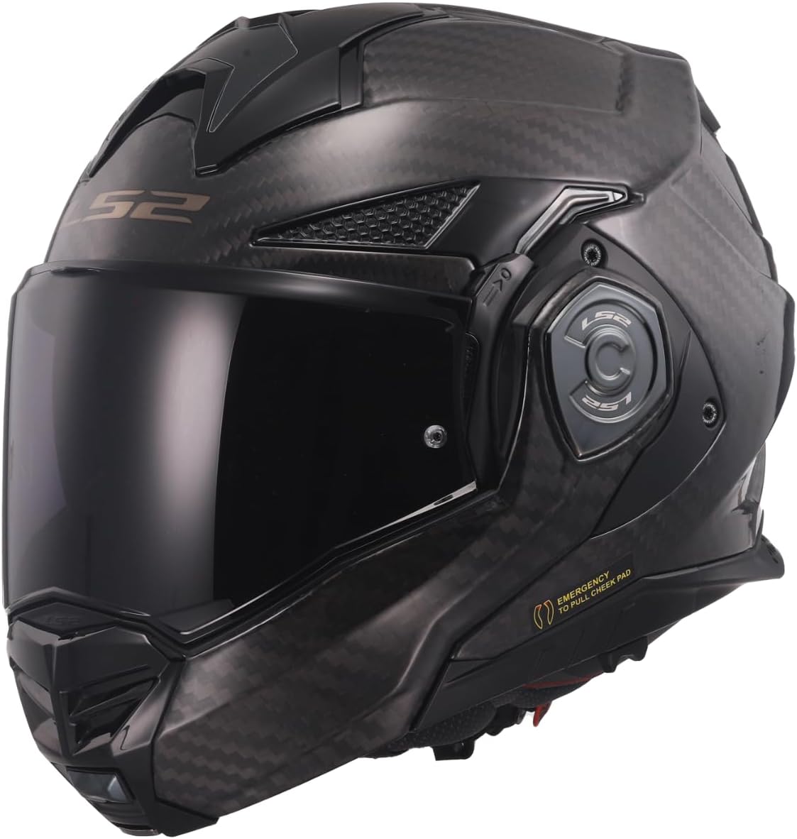 Thumbnail 2 de LS2 ADVANT X CARBON Modularer Motorradhelm, Matt Carbon, Größe S