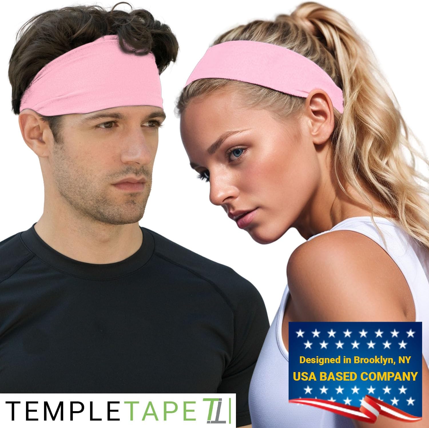 Thumbnail 2 de Temple Tape Sweatbands (Temp Dry Technology) — Unisex training headbands for running and workouts