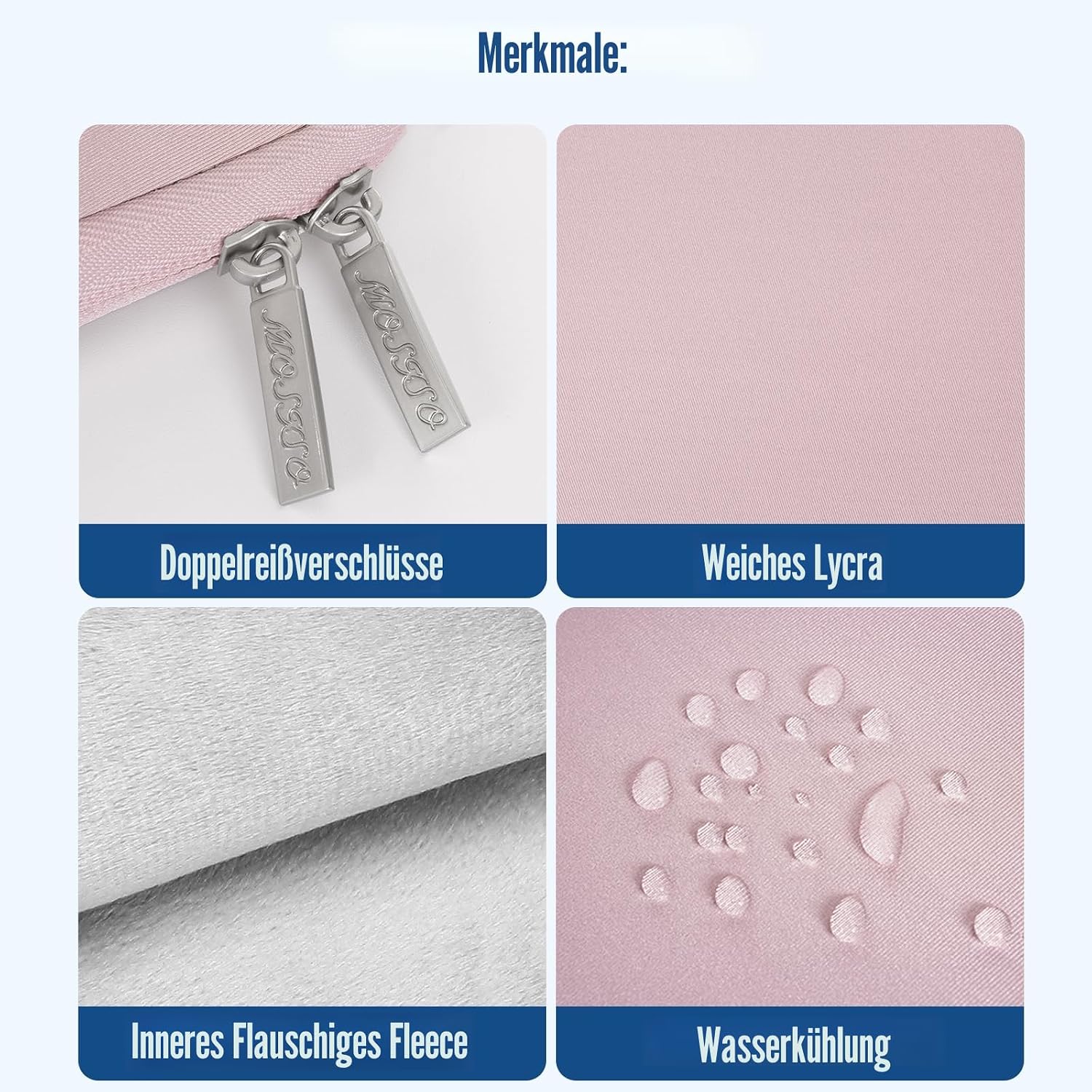 Detalle 2 de MOSISO Laptop-Hülle 13 Zoll, Neopren