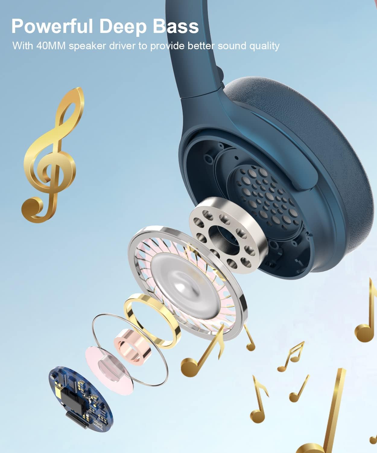 Detalle de INFURTURE H1 Wireless ANC headphones with 90H