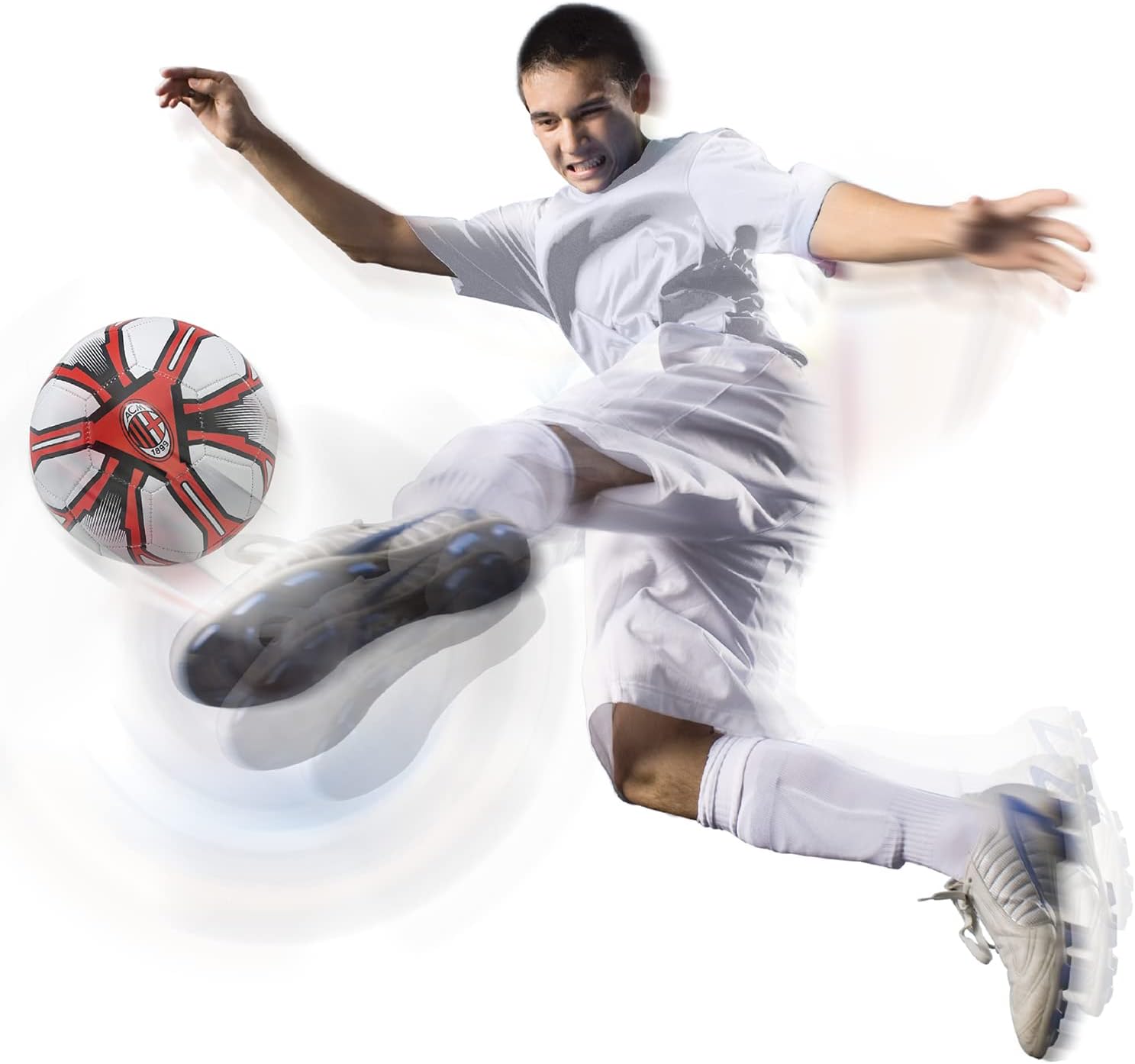 Thumbnail 5 de Mondo Toys pallone da calcio Cucito A.C. Milan misura 5 (13449) rosso/nero