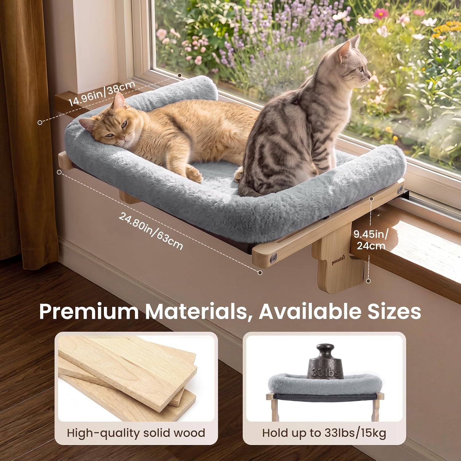 Detalle de Pecute Cat Windowsill Perch, 24.8-inch