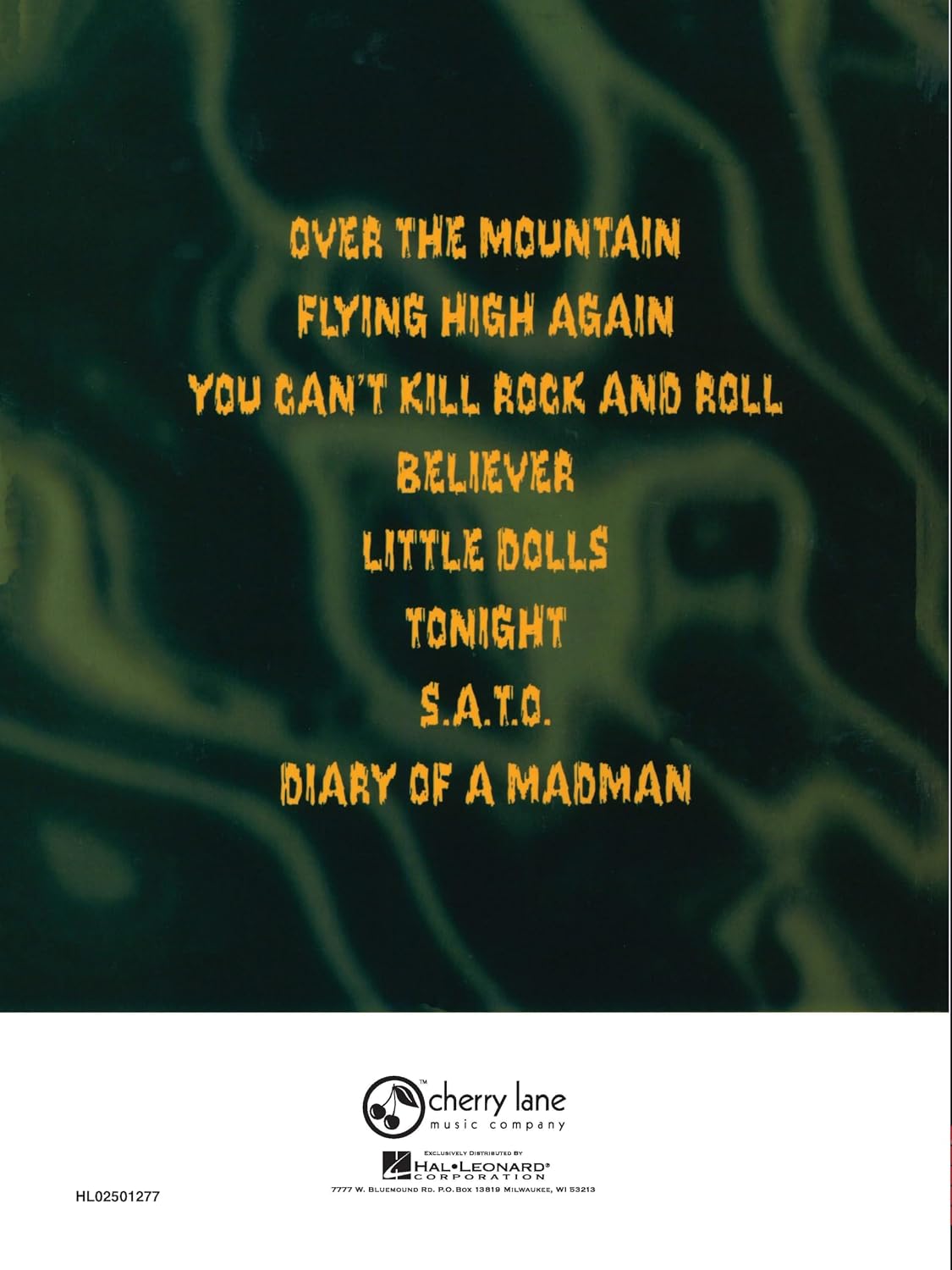 Detalle 2 de Ozzy Osbourne Diary of a Madman Guitar Tablature Songbook for Electric Guitar
