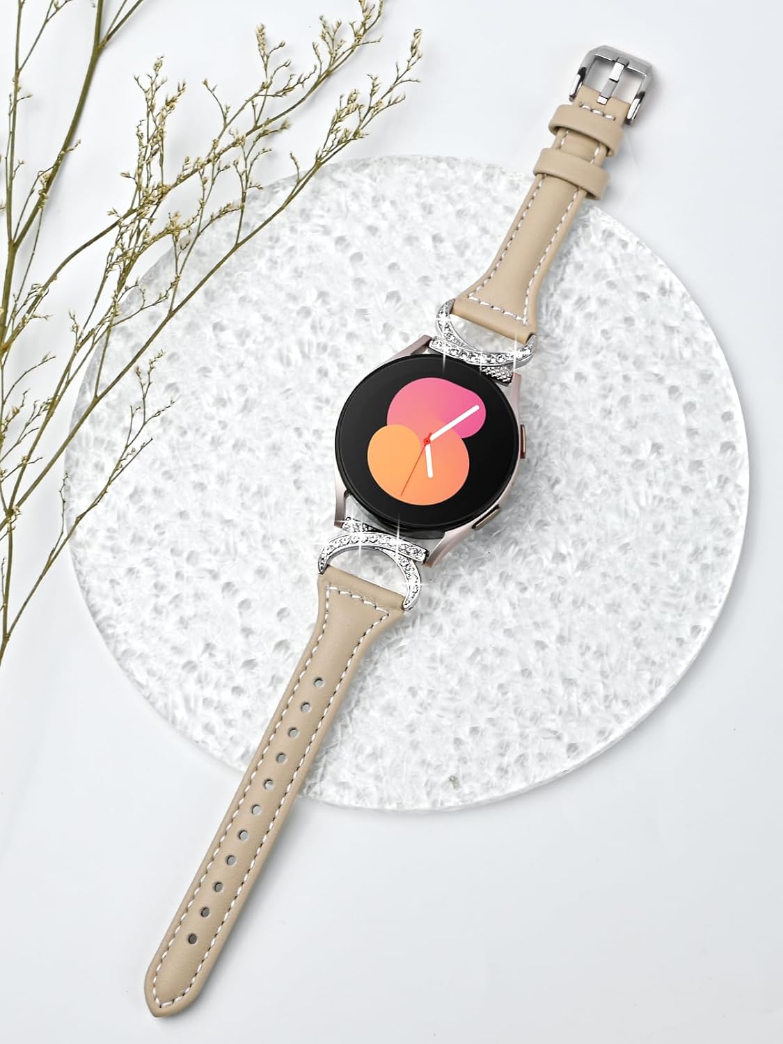 Thumbnail 1 de Vozehui Leather Strap for Samsung Galaxy Watch 7/6/5/4, 20mm – Soft Genuine Leather with Metal Buckle