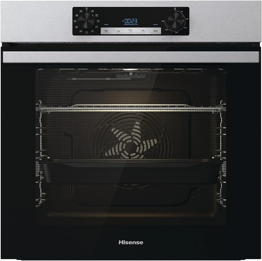 Detalle de Hisense BI62216AXE2 horno hidrolítico 77L con guía telescópica