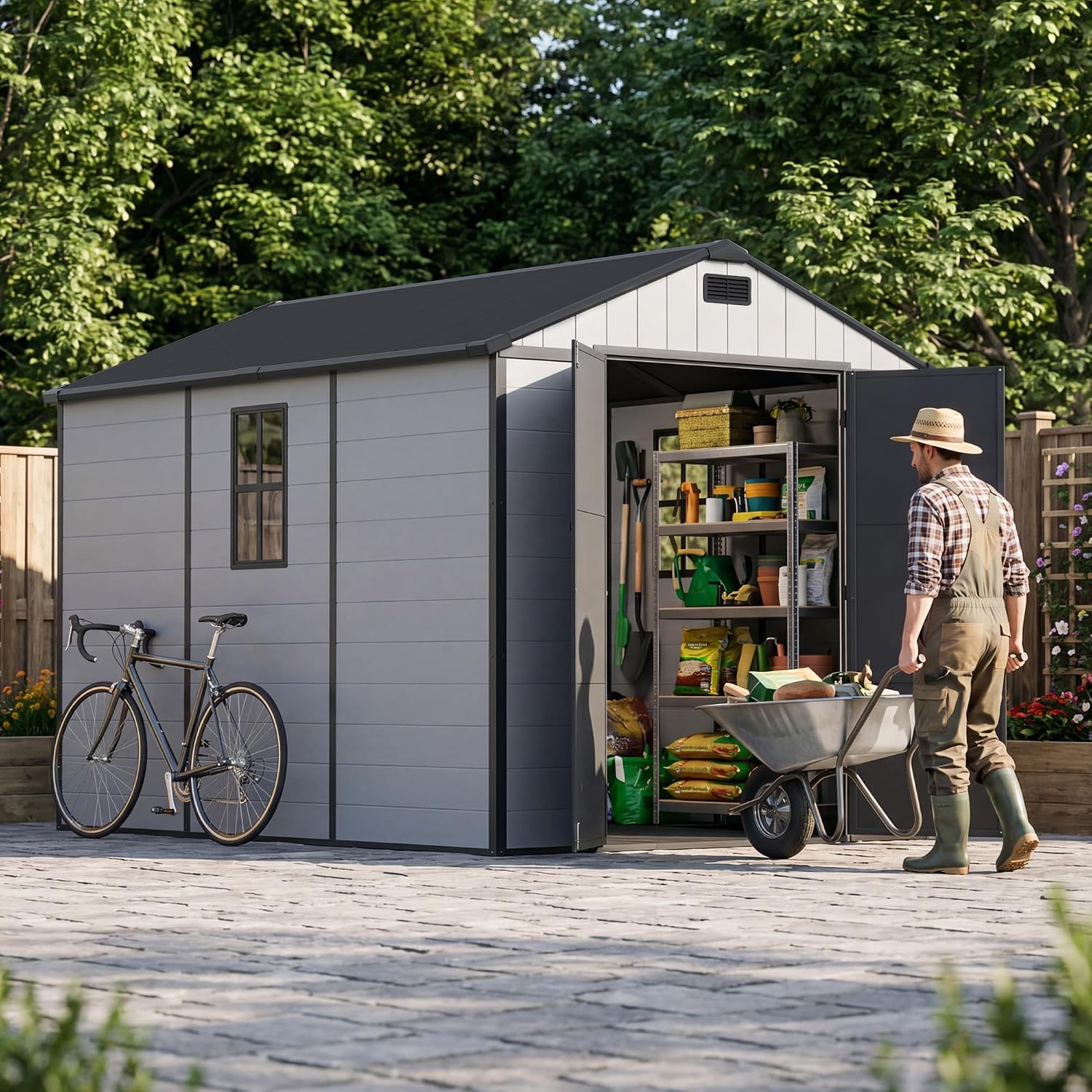 Detalle de Patiowell Resin Storage Shed 8 x 10 ft