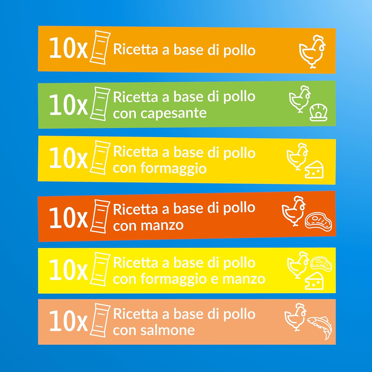 Thumbnail 4 de INABA Churu Snack per Gatti Cremoso in 4 Varietà al Pollo – 60 Stick da 14 g
