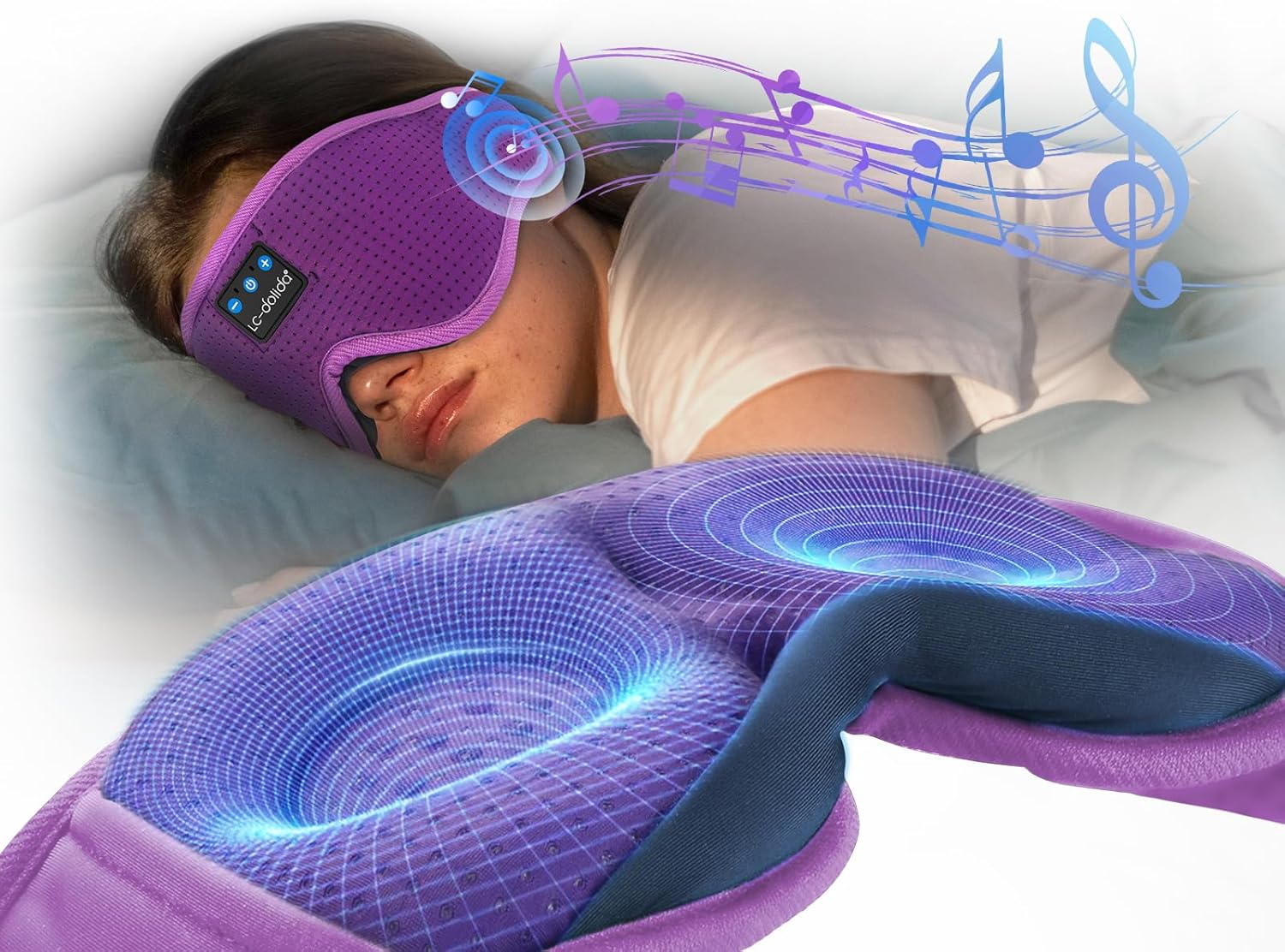 Thumbnail 6 de LC-dolida Bluetooth Sleeping Headphones Eye Mask