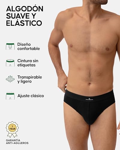 Detalle de DANISH ENDURANCE Calzoncillos Hombre Slip 3 y 6 Pack MC (2XL) – comodidad en algodón