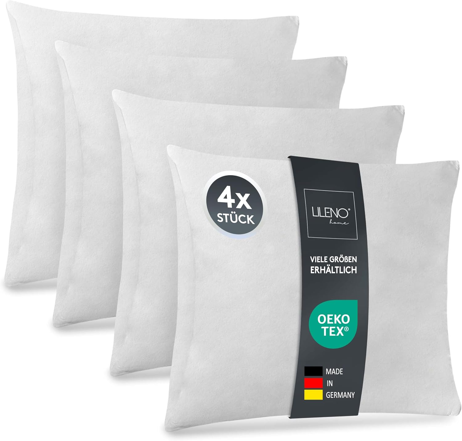 Detalle de LILENO HOME 4er Set Kissenfüllung 45x45 cm