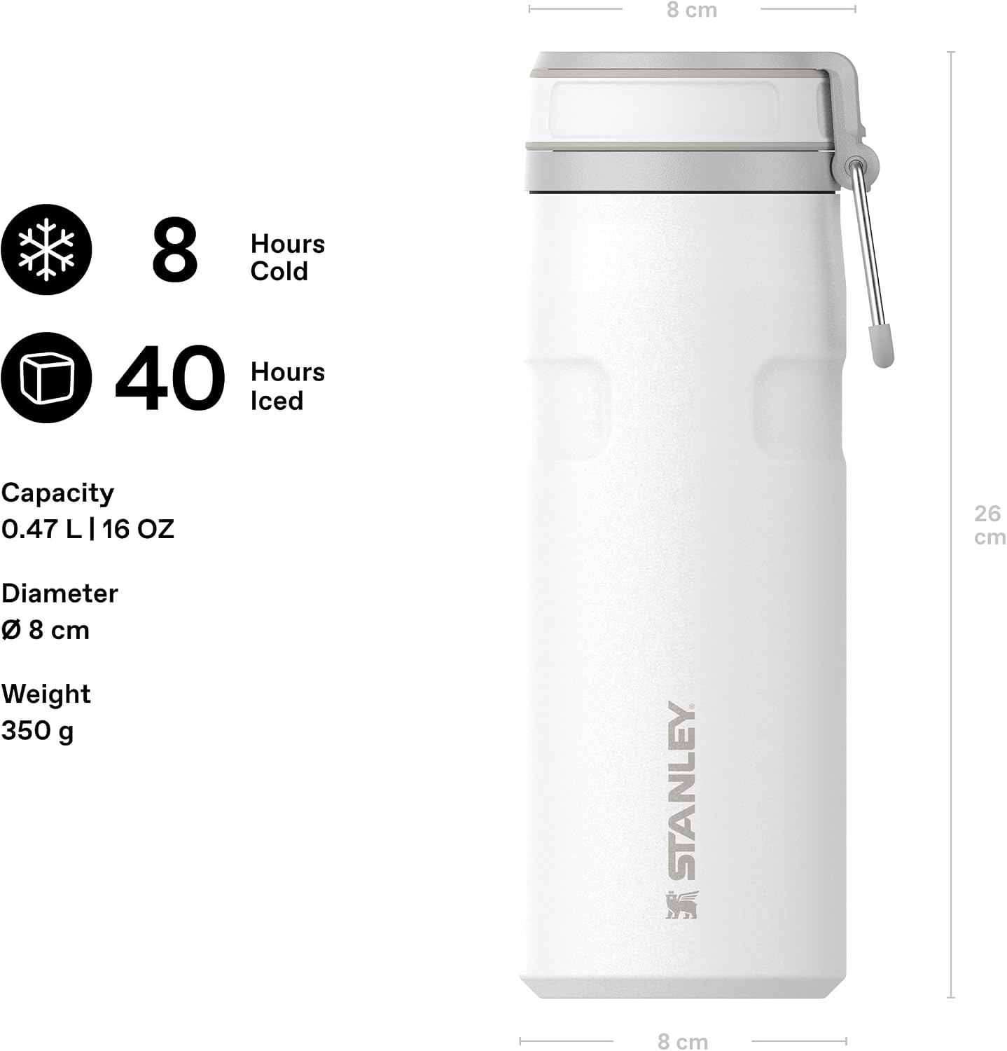 Detalle 2 de Stanley IceFlowBottle 0.47L Frost