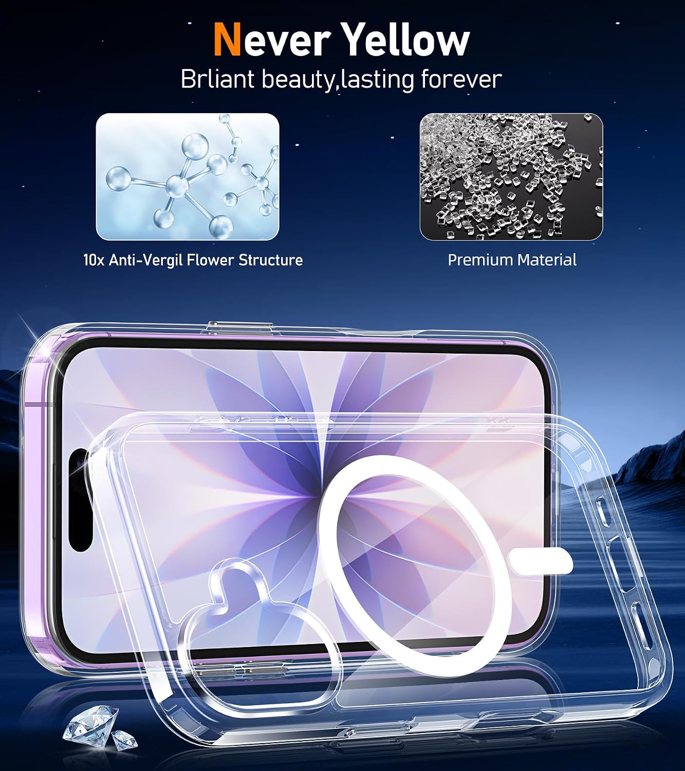Detalle 1 de ivencase Magnetic iPhone 17 Case Clear