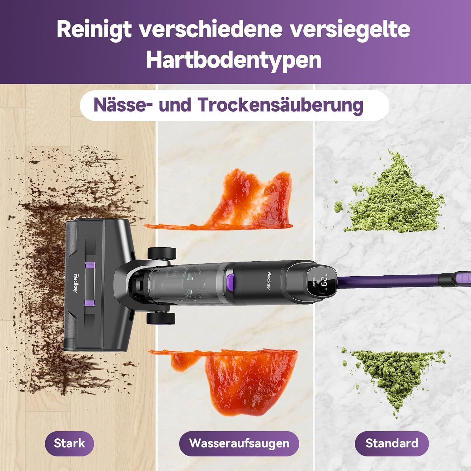 Thumbnail 5 de Redkey W15 Akku-Nass-Trockensauger mit Moppreinigung đź§ą
