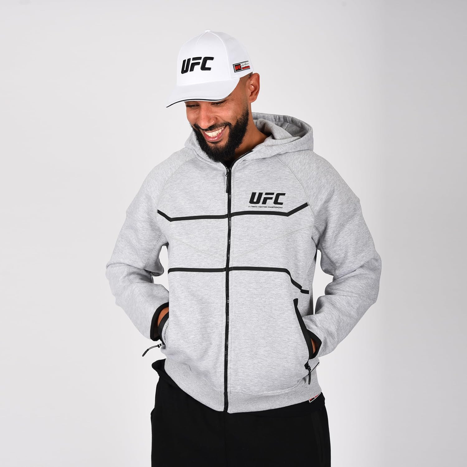 Thumbnail 4 de UFC Sweatshirt Sweats Homme — sweat à capuche gris, coton/polyester certifié