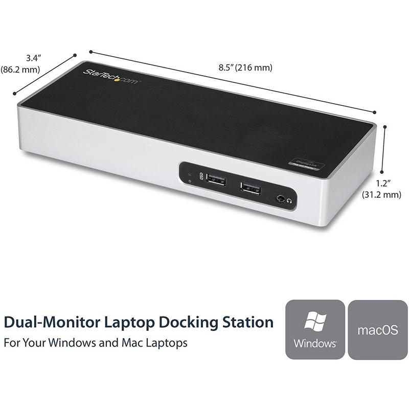 Thumbnail 2 de StarTech Docking Station USB 3.0 para dos monitores, 6 puertos USB