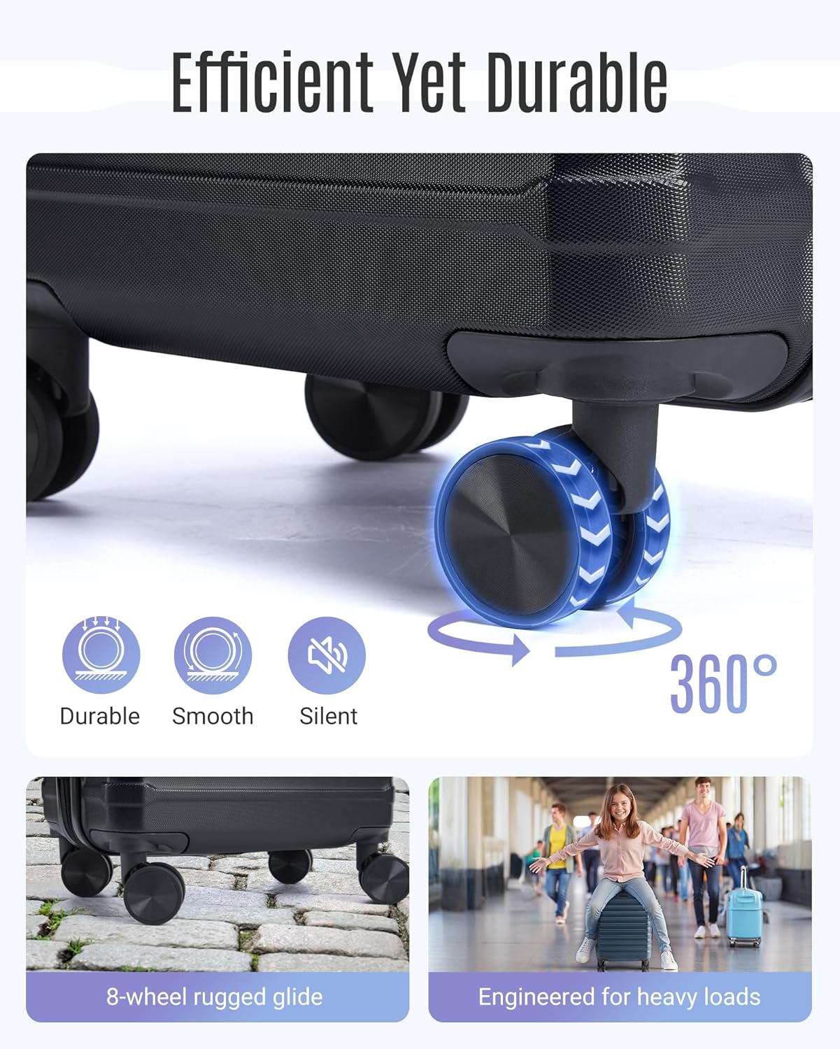 Thumbnail 3 de LIGHT FLIGHT 3-Piece Luggage Set 20/24/28 in