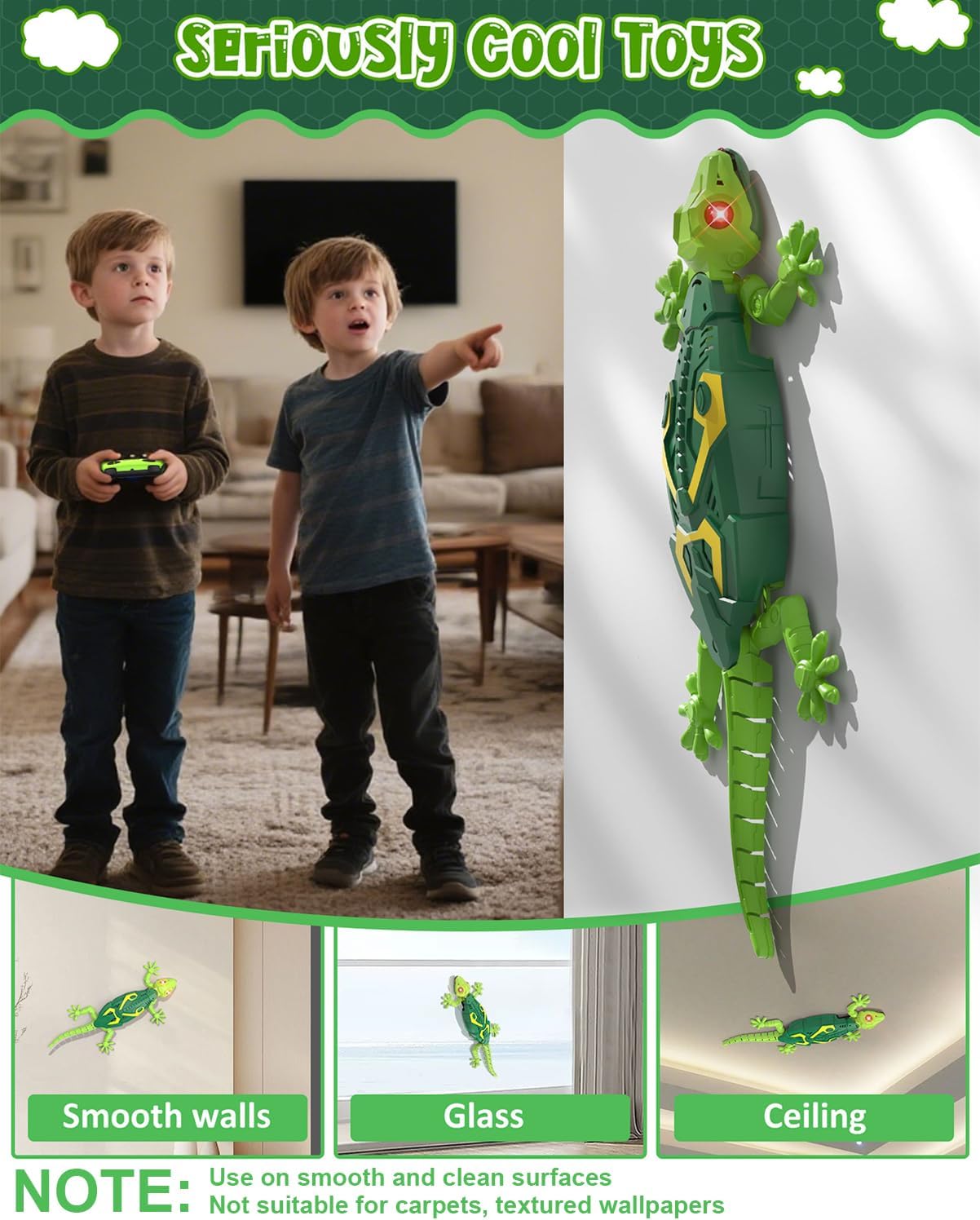 Detalle 2 de Wall-Climbing Gecko Remote Robot Toy